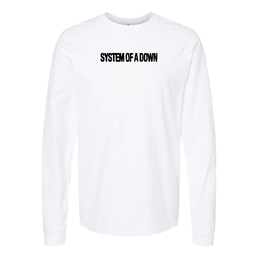 Men's System Of A Down Logo Cotton Long Sleeve T-Shirt