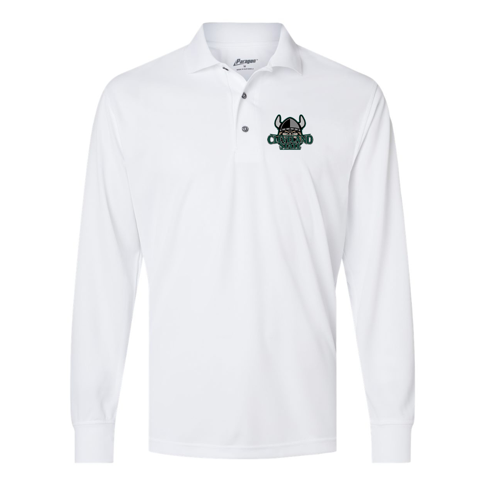 Men's Cleveland State Vikings Paragon Prescott Long Sleeve Polo