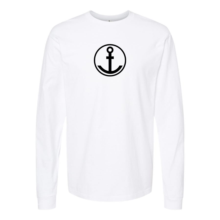 Men's Anker Logo Cotton Long Sleeve T-Shirt