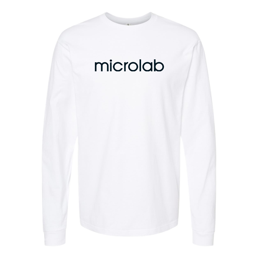 Men's Microlab Logo Cotton Long Sleeve T-Shirt