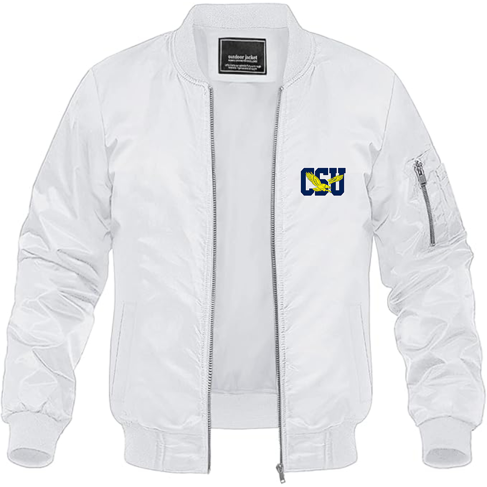 Men's Coppin State Eagles Lightweight Bomber Jacket Windbreaker Softshell Varsity Jacket Coat