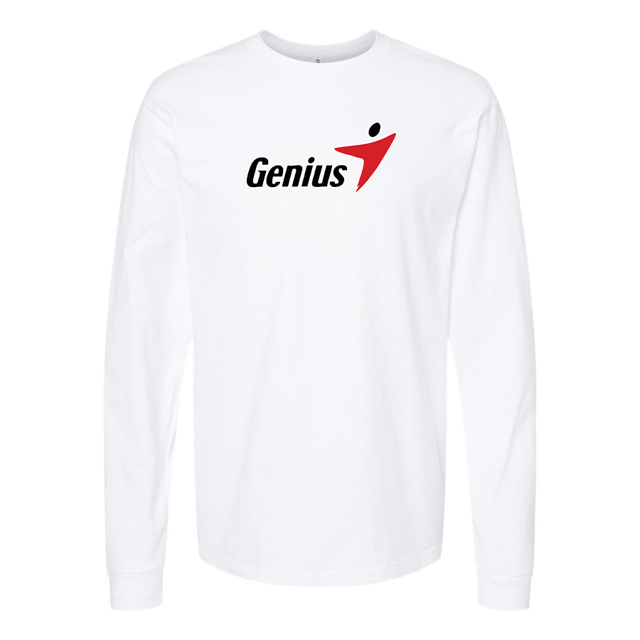 Men's Genius Logo Cotton Long Sleeve T-Shirt