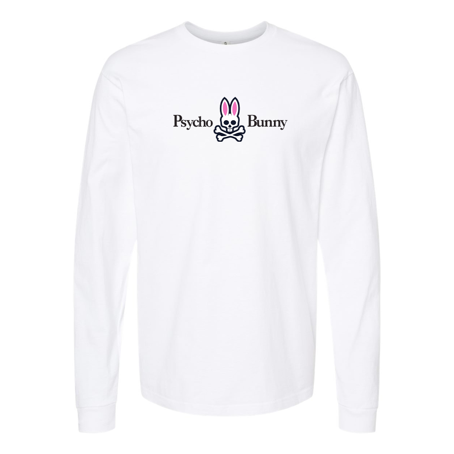 Men's Psycho Bunny Logo Cotton Long Sleeve T-Shirt
