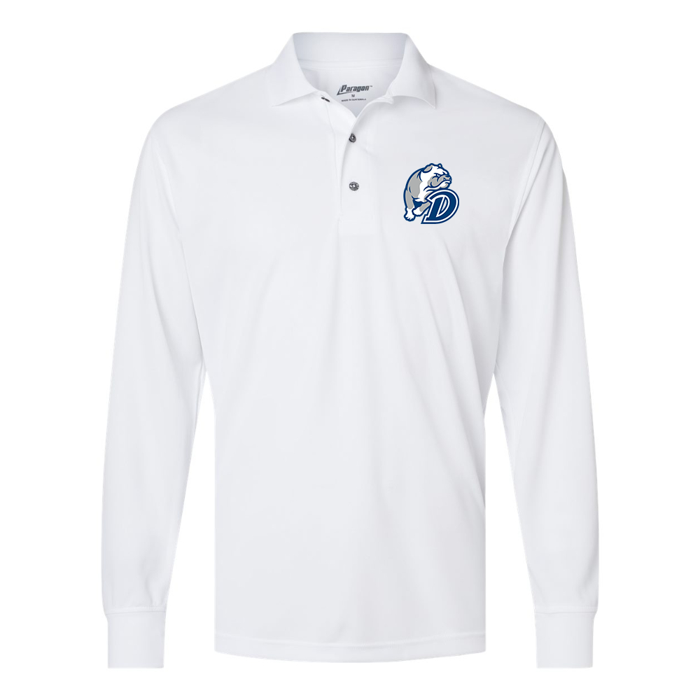 Men's Drake Bulldogs Paragon Prescott Long Sleeve Polo