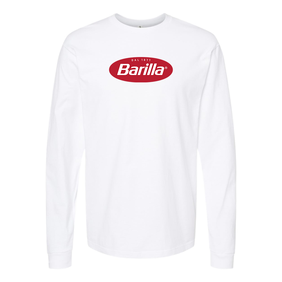 Men's Barilla Logo Cotton Long Sleeve T-Shirt