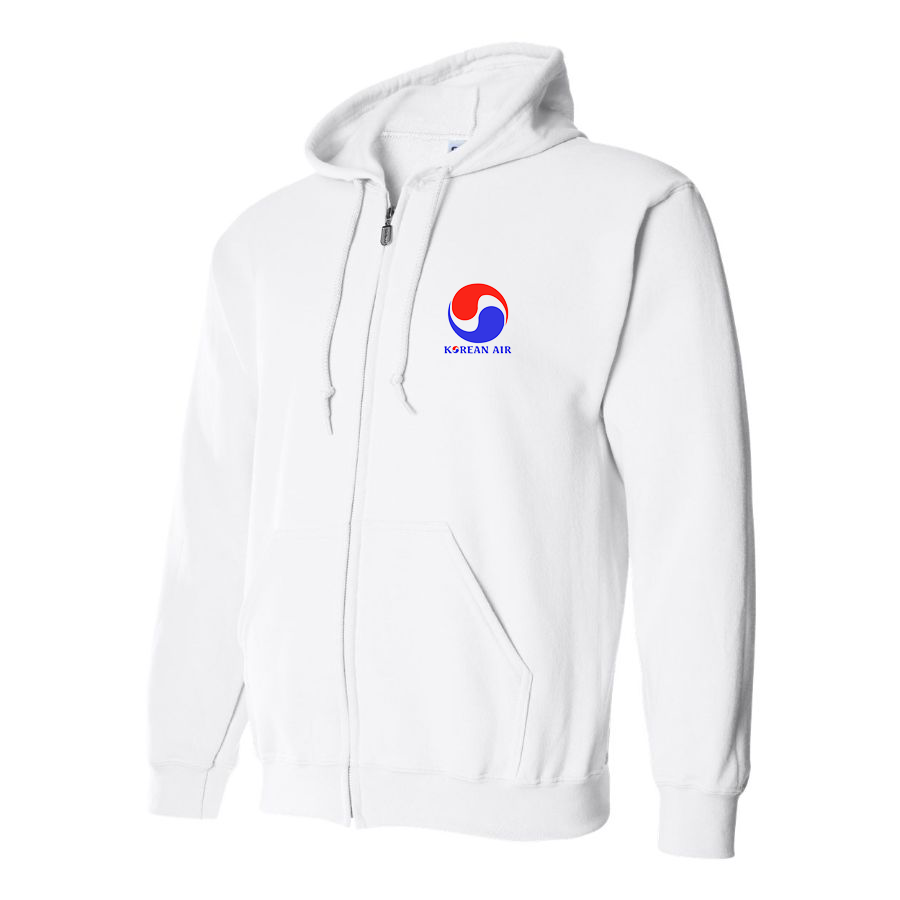 Men's Korean Air Logo Zipper Hoodie
