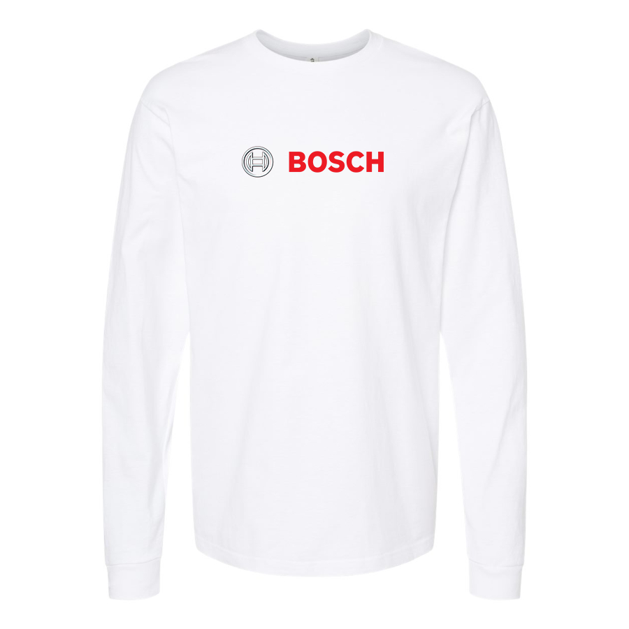 Men's Bosch Logo Cotton Long Sleeve T-Shirt