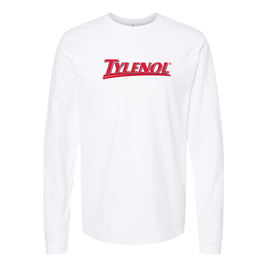 Men's Tylenol Logo Cotton Long Sleeve T-Shirt