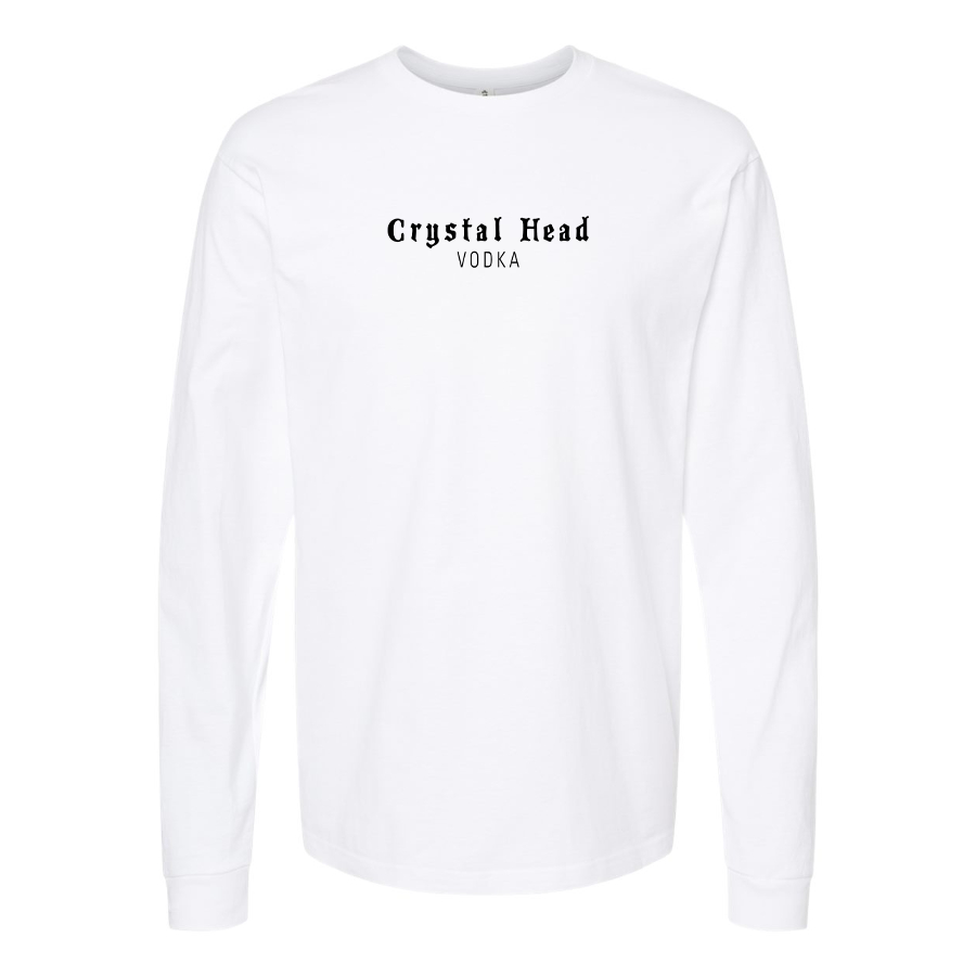 Men's Crystal Head Logo Cotton Long Sleeve T-Shirt