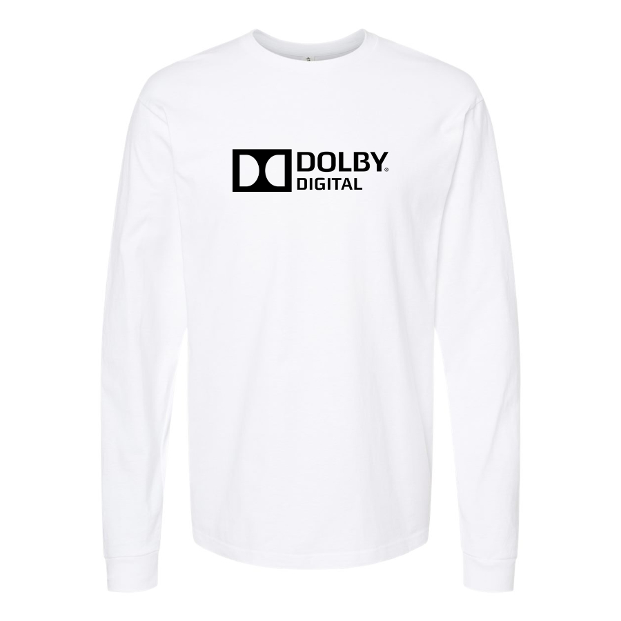 Men's Dolby Digital Logo Cotton Long Sleeve T-Shirt