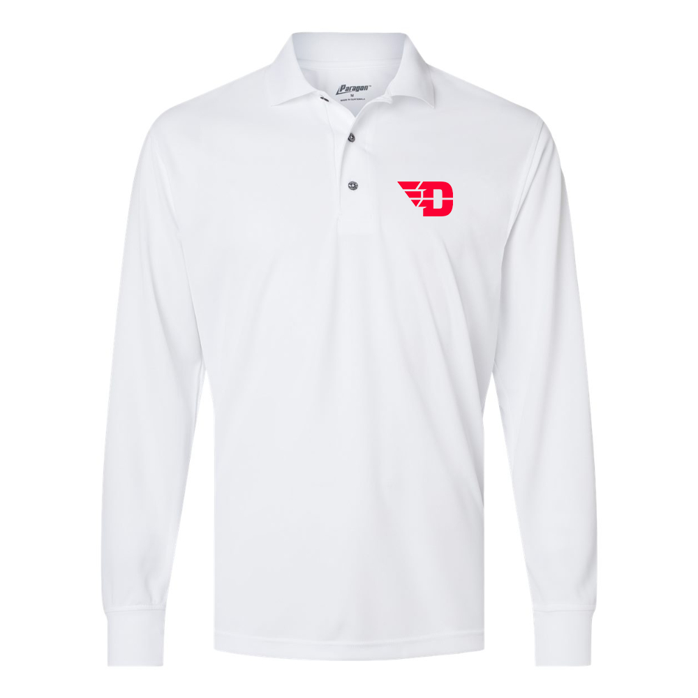 Men's Dayton Flyers Paragon Prescott Long Sleeve Polo