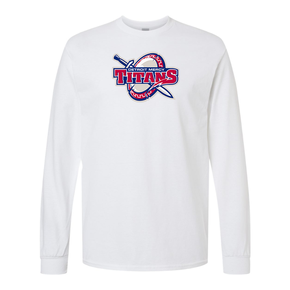 Men's Detroit Titans Gildan Heavy Cotton Long Sleeve T-Shirt