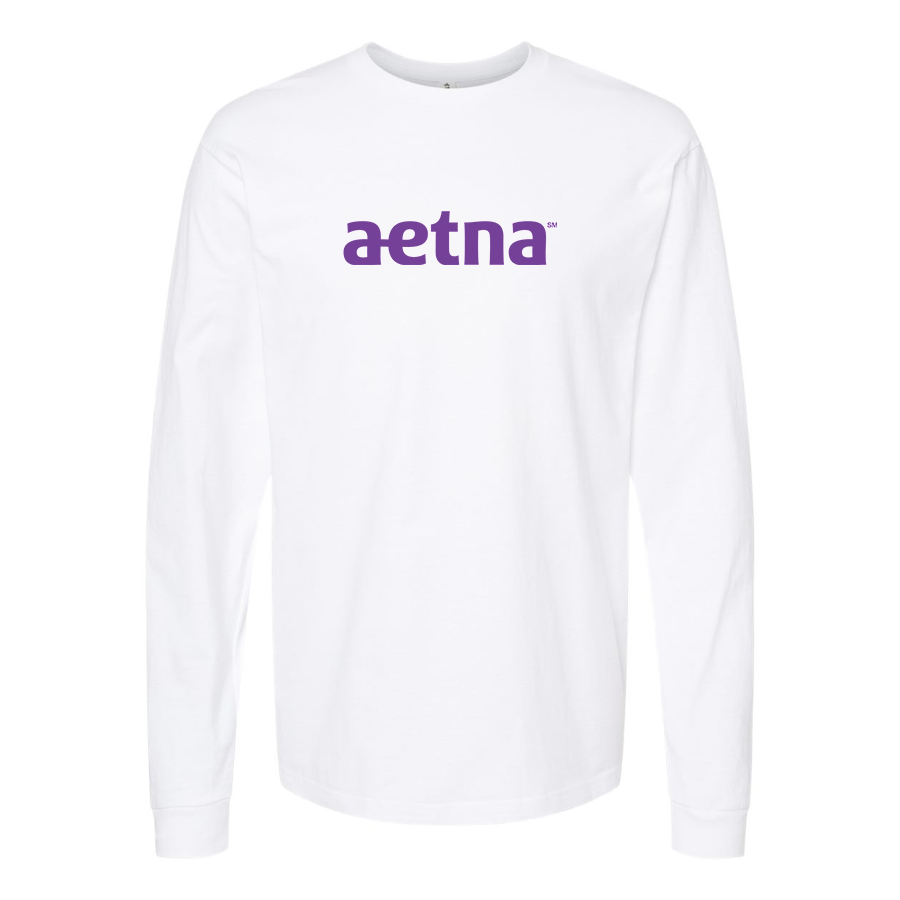 Men's Aetna Logo Cotton Long Sleeve T-Shirt