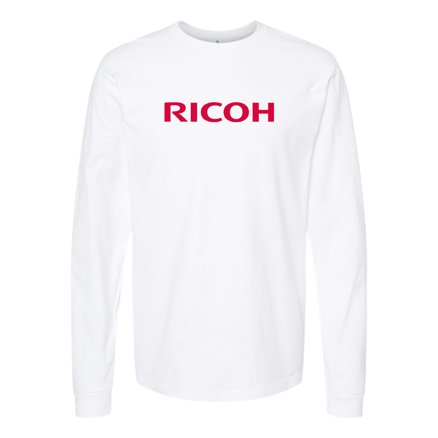 Men's Ricoh Logo Cotton Long Sleeve T-Shirt