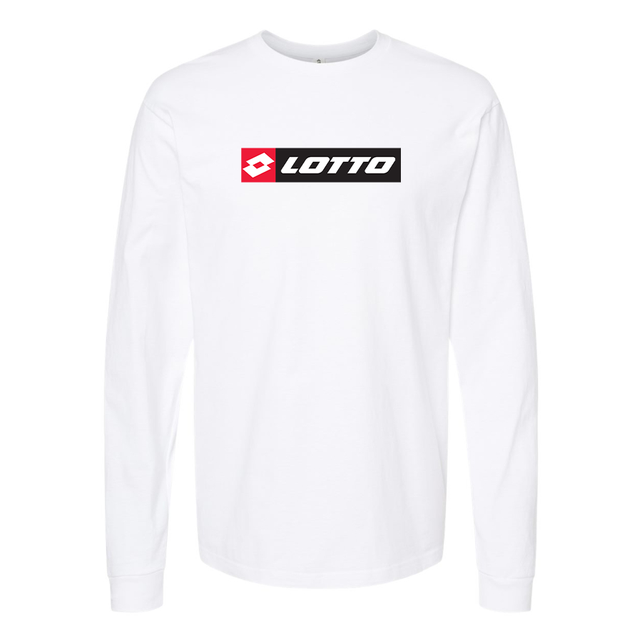 Men's Lotto Logo Cotton Long Sleeve T-Shirt