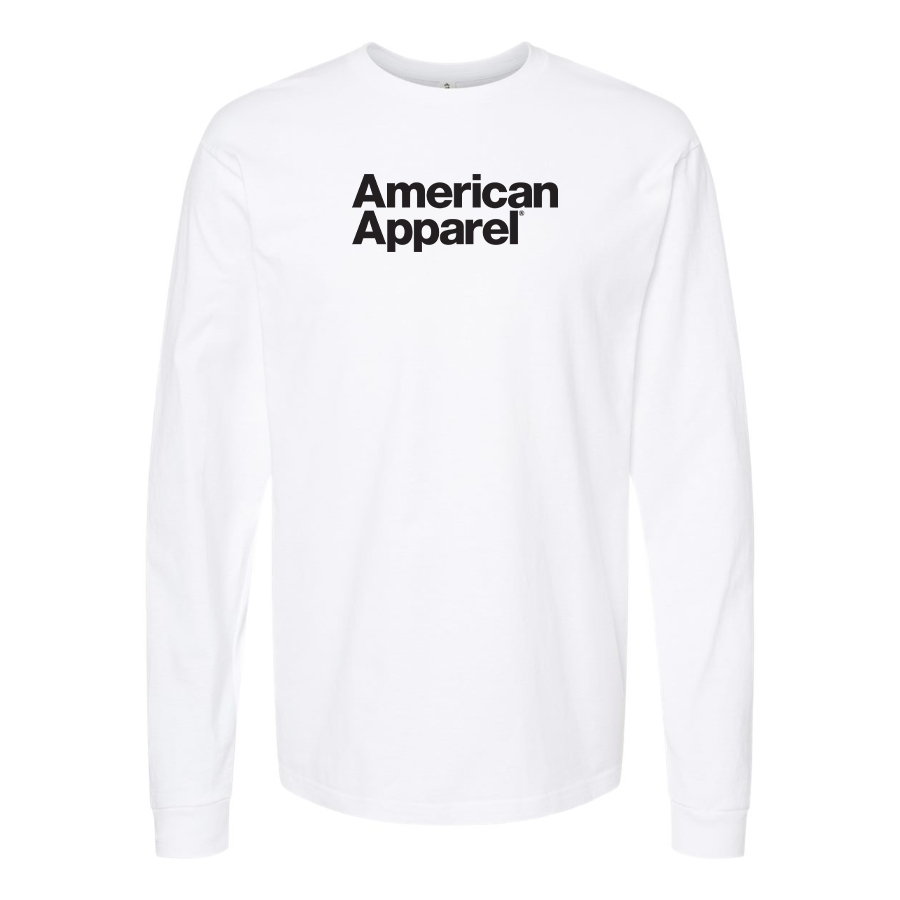 Men's American Apparel Logo Cotton Long Sleeve T-Shirt