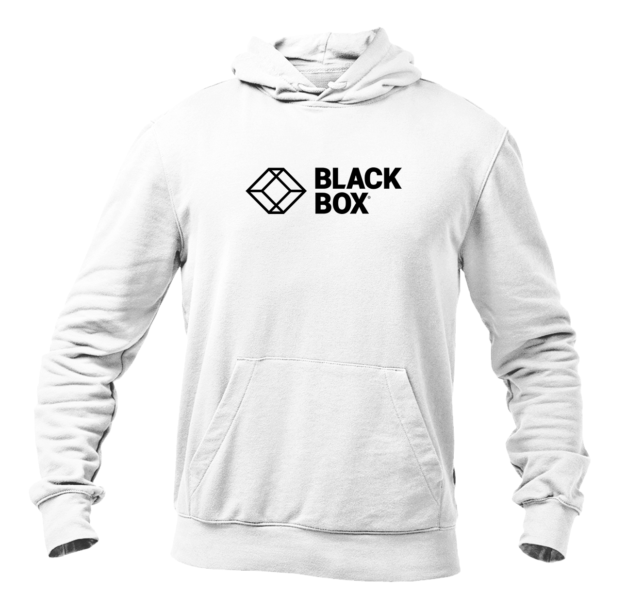 Men's Black Box Logo Pullover Hoodie