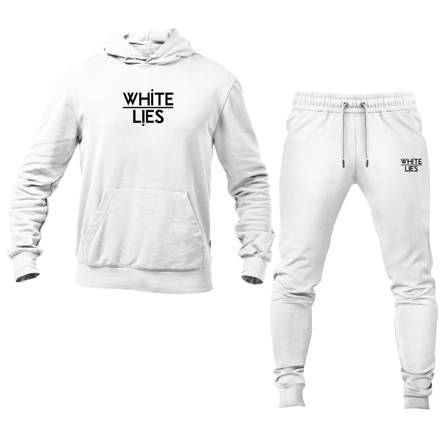 Men's White Lies Logo Hoodie Joggers Set