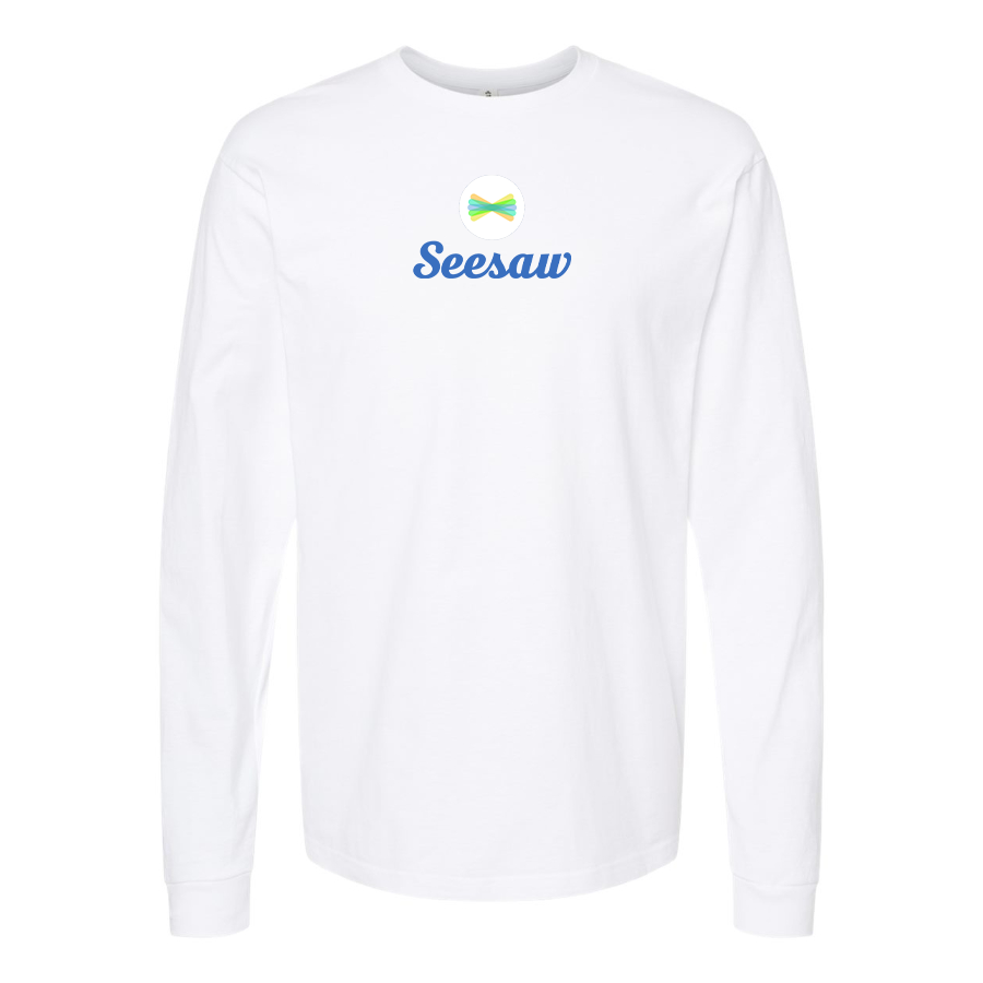 Men's Seesaw Logo Cotton Long Sleeve T-Shirt