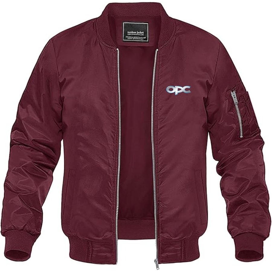 Men's Opel Performance Center Logo Lightweight Bomber Jacket Windbreaker Softshell Varsity Jacket Coat