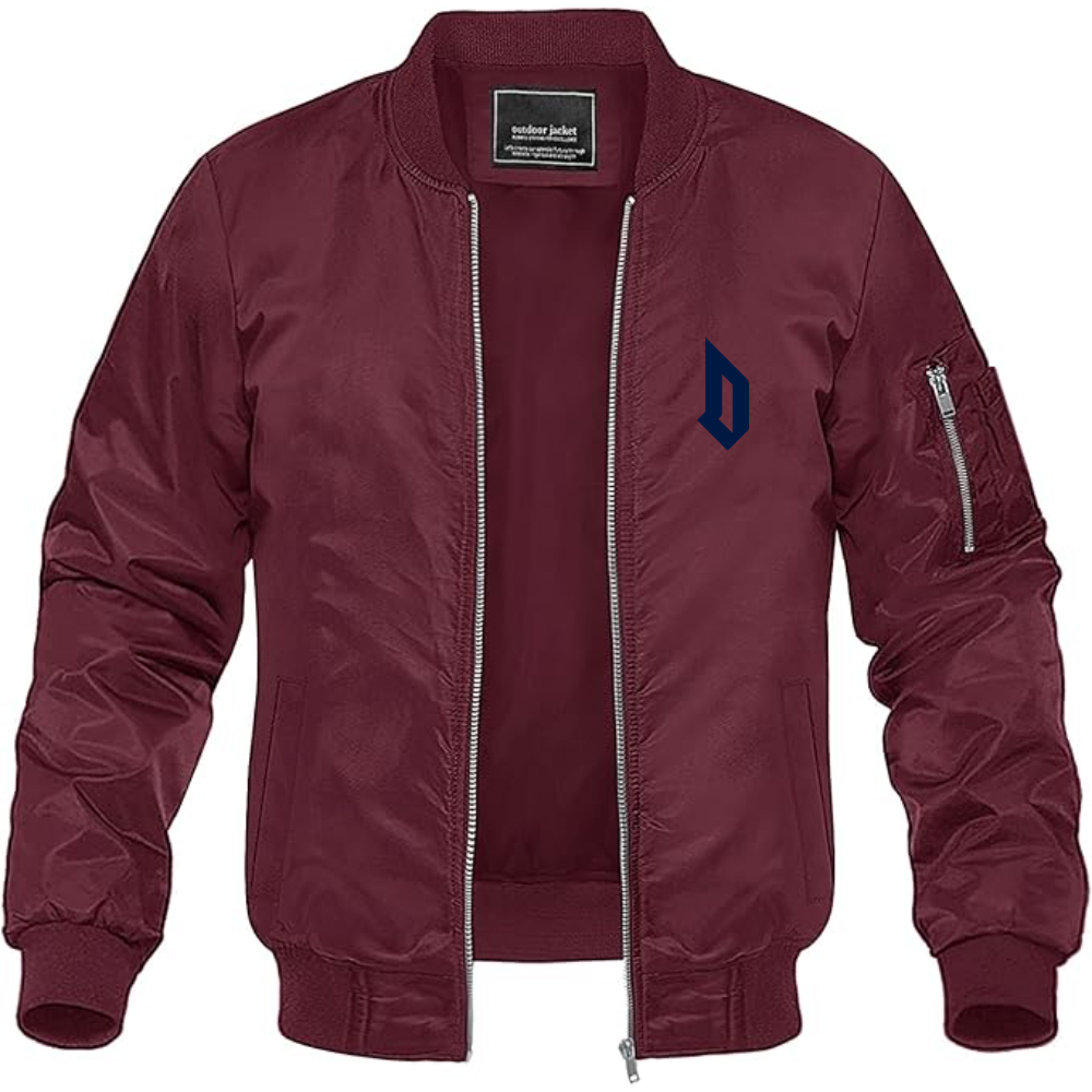 Men's Duquesne Dukes Lightweight Bomber Jacket Windbreaker Softshell Varsity Jacket Coat
