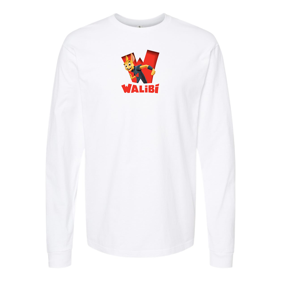 Men's Walibi Logo Cotton Long Sleeve T-Shirt