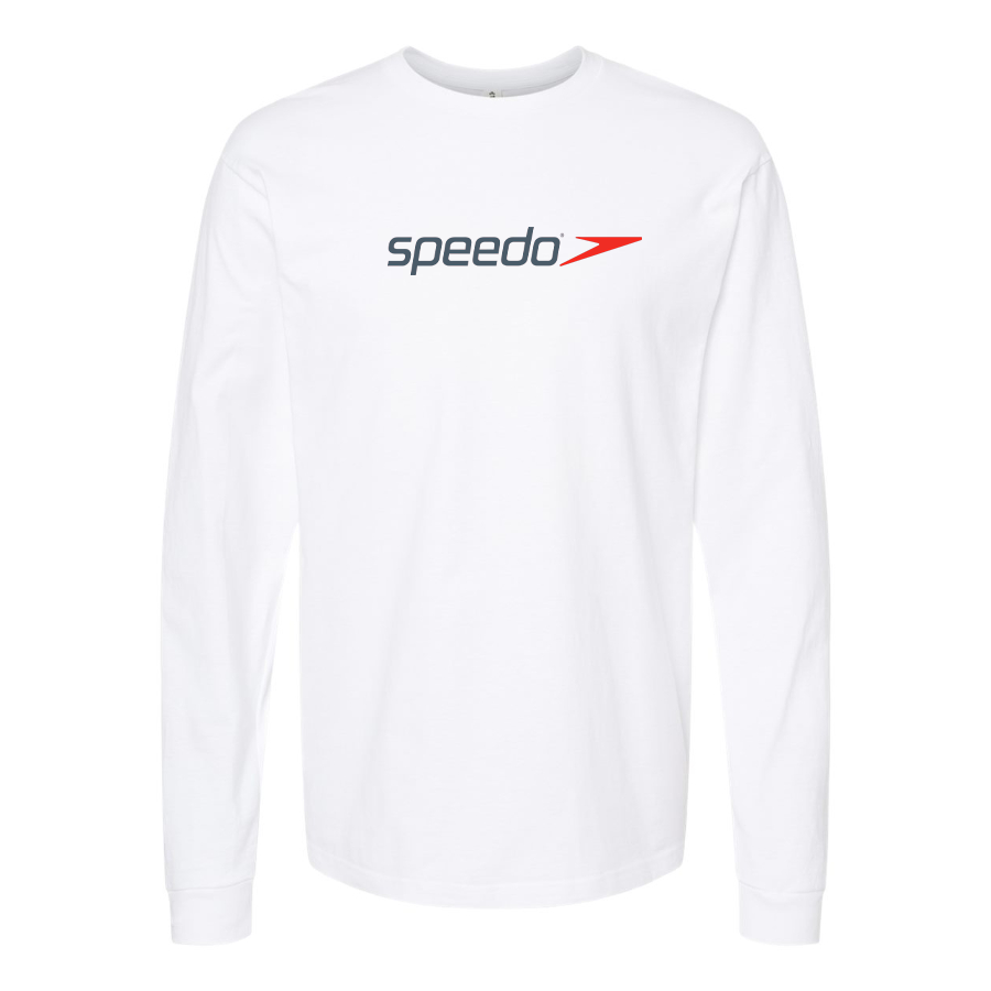 Men's Speedo Logo Cotton Long Sleeve T-Shirt