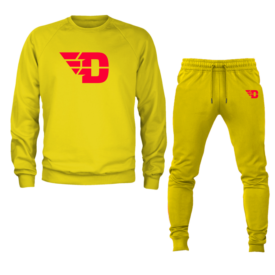 Men's Dayton Flyers Crewneck Sweatshirt Joggers Suit