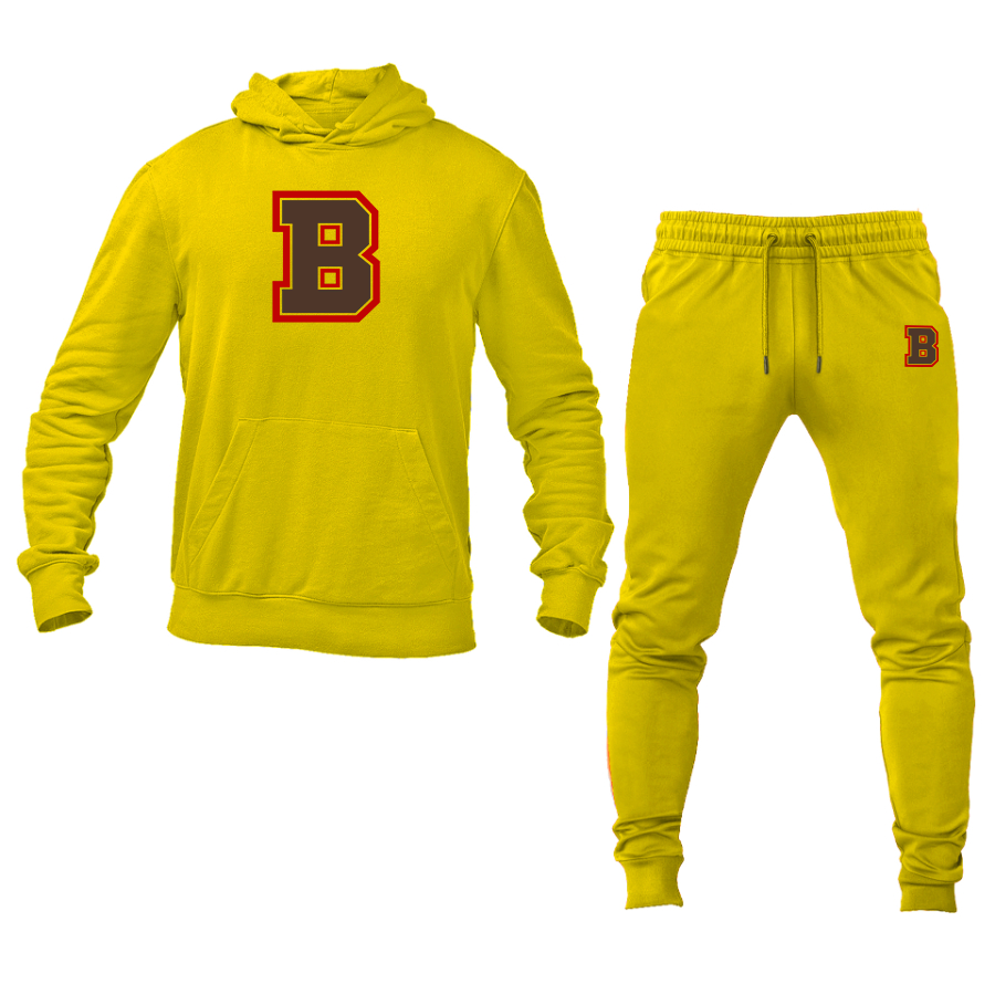 Men's Brown Bears Hoodie Joggers Set