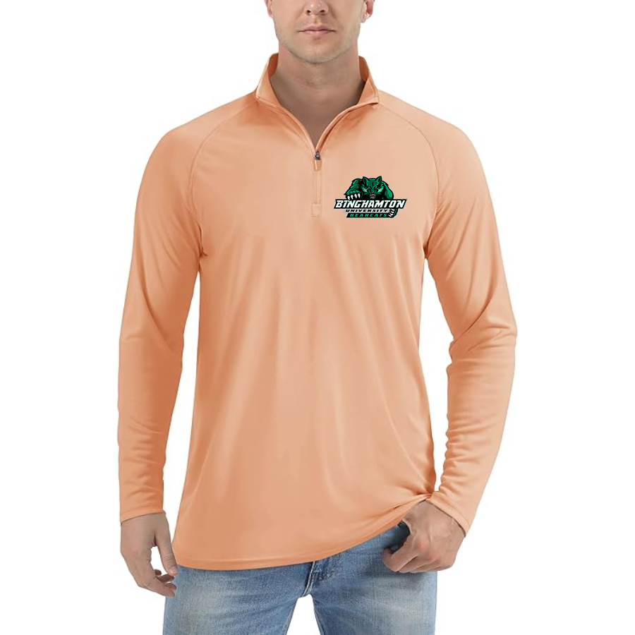 Men's  Binghamton Bearcats Lightweight Quarter-Zip Athletic Shirt Long Sleeve Performance Wear