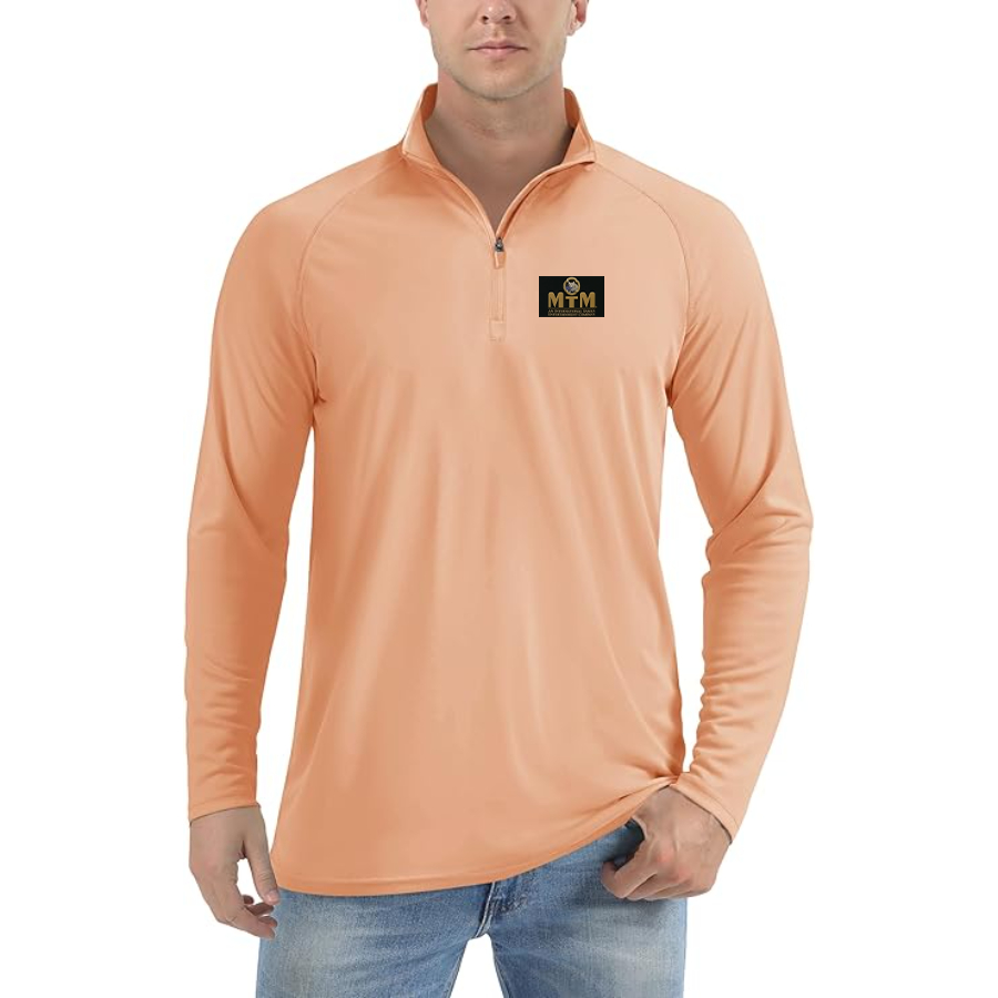 Men's MTM Logo Lightweight Quarter-Zip Athletic Shirt Long Sleeve Performance Wear