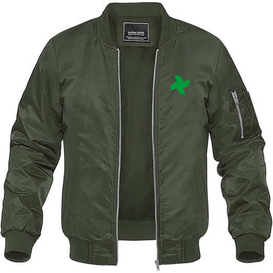 Men's Thermomix Screw Logo Lightweight Bomber Jacket Windbreaker Softshell Varsity Jacket Coat