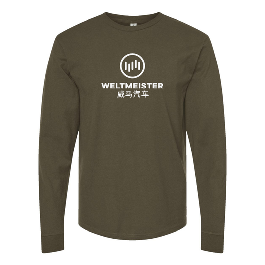 Men's Weltmeister Logo  Cotton Long Sleeve T-Shirt