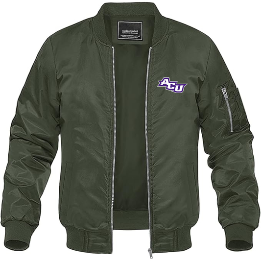 Men's Abilene Christian Wildcats   Lightweight Bomber Jacket Windbreaker Softshell Varsity Jacket Coat