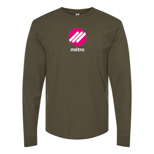 Men's Lausanne Métro Logo  Cotton Long Sleeve T-Shirt