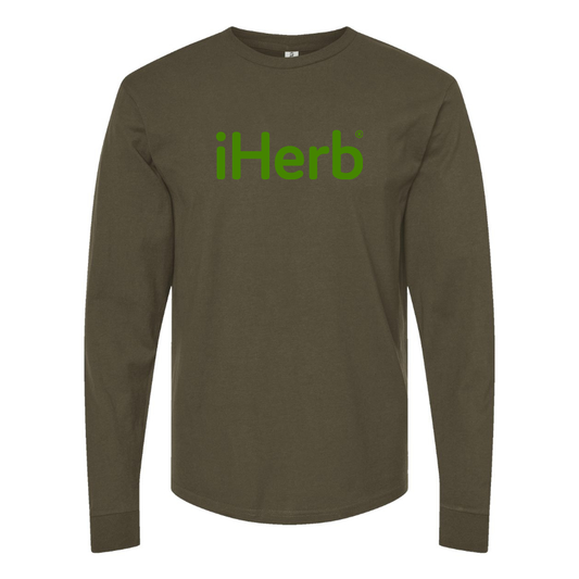 Men's iHerb Logo Cotton Long Sleeve T-Shirt