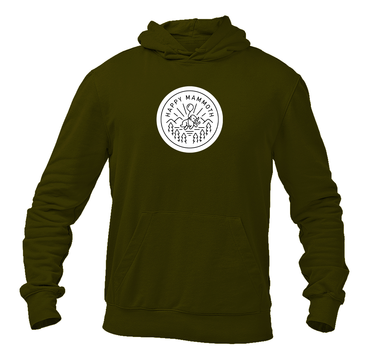 Men's Happy Mammoth Logo Pullover Hoodie