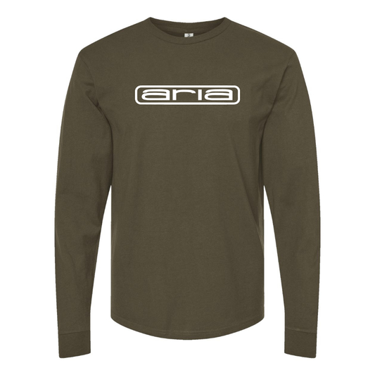 Men's Aria   Logo Cotton Long Sleeve T-Shirt