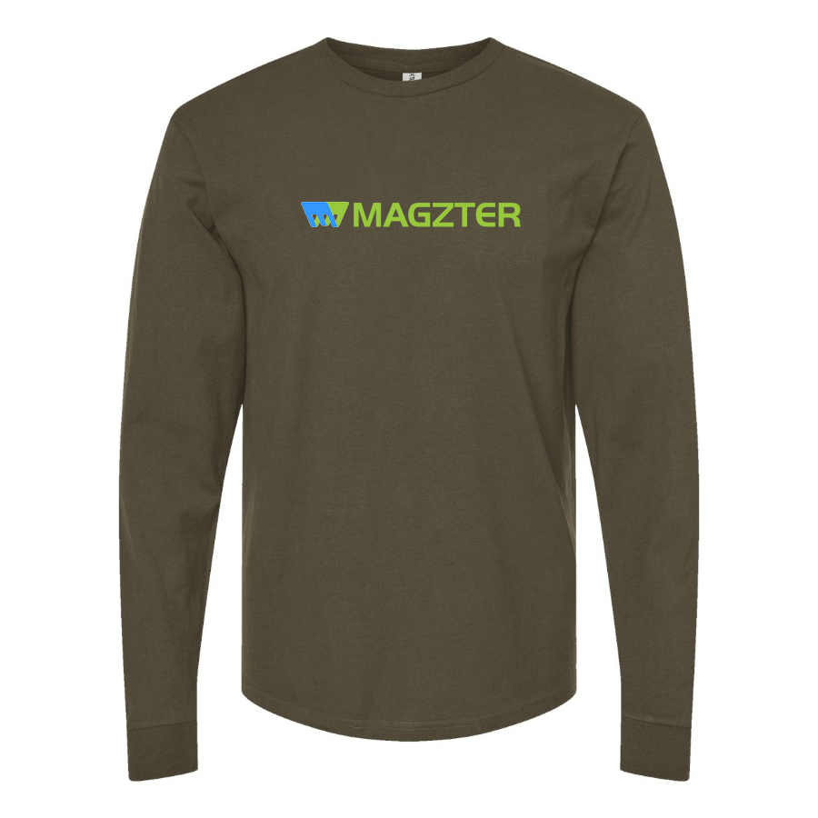 Men's MAGZTER Logo Cotton Long Sleeve T-Shirt