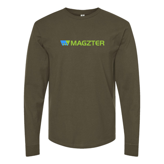 Men's MAGZTER Logo Cotton Long Sleeve T-Shirt