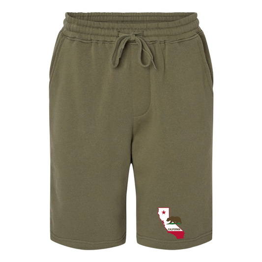 Men's  California Bear Map Independent Trading Co Midweight Fleece Short