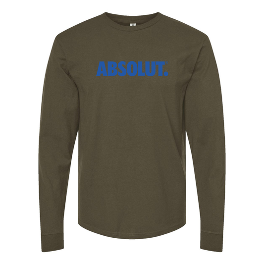Men's Absolut Logo Cotton Long Sleeve T-Shirt