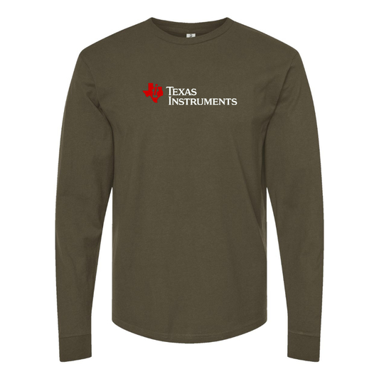 Men's  Texas Instruments Logo  Cotton Long Sleeve T-Shirt