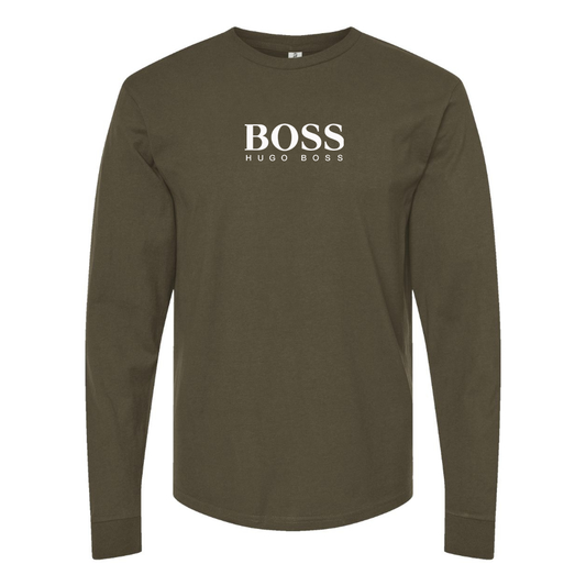 Men's Hugo Boss Logo  Cotton Long Sleeve T-Shirt