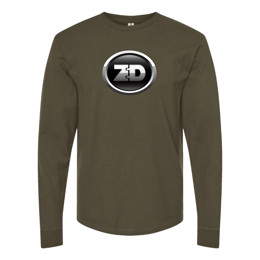 Men's Zhidou Logo Cotton Long Sleeve T-Shirt