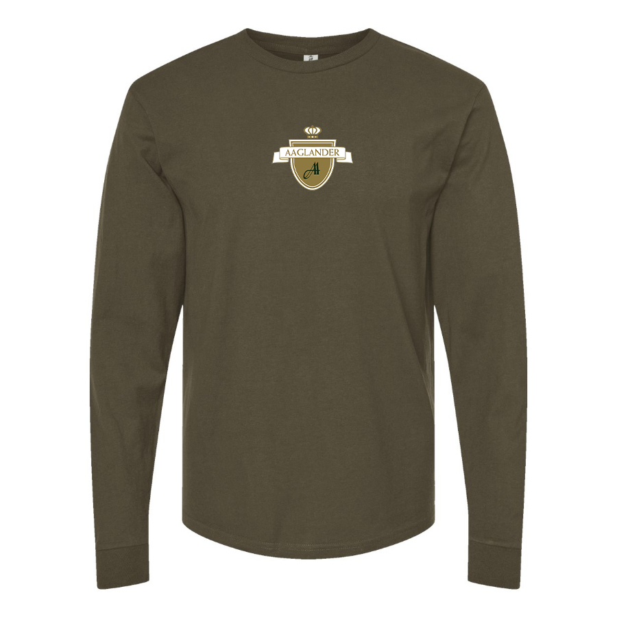 Men's Aaglander Logo Cotton Long Sleeve T-Shirt