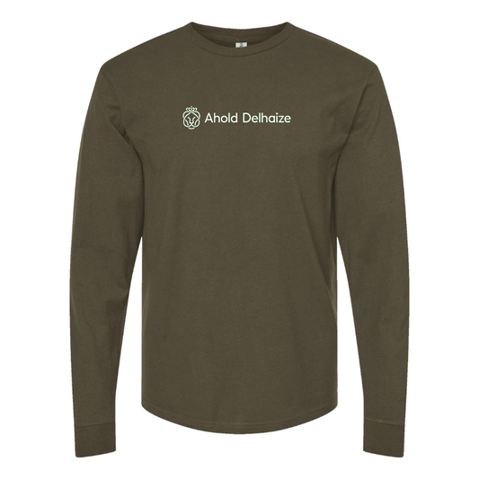 Men's Ahold Delhaize Vertical Logo  Cotton Long Sleeve T-Shirt