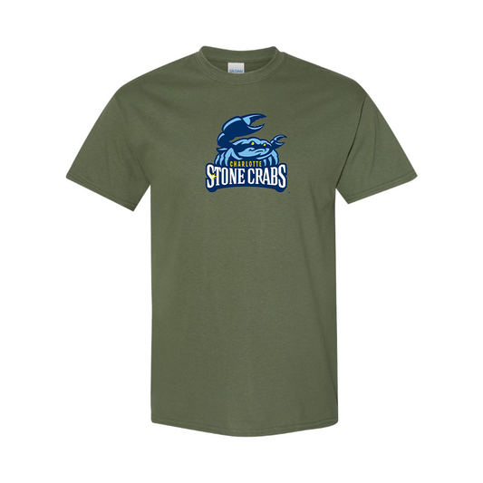 Men's Charlotte Stone Crabs Logo Cotton T-Shirt