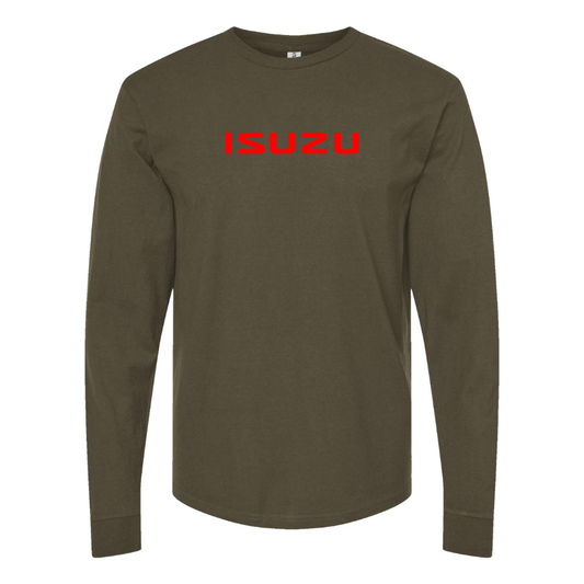 Men's Isuzu Logo Cotton Long Sleeve T-Shirt