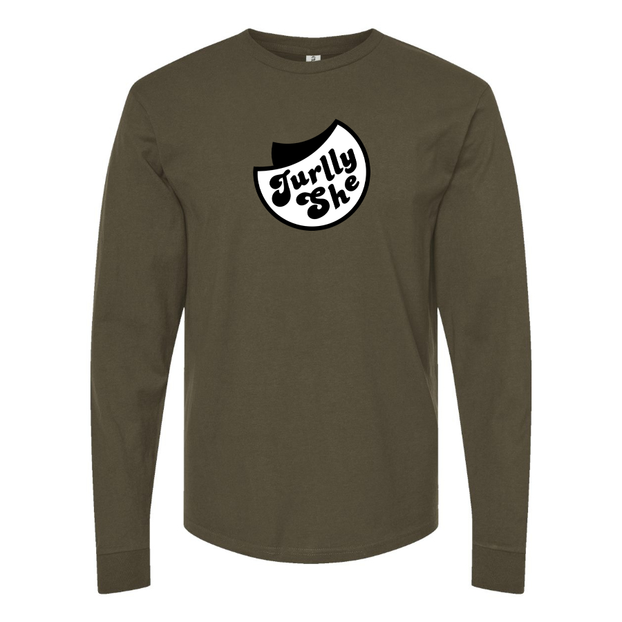 Men's Jurllyshe Logo Cotton Long Sleeve T-Shirt